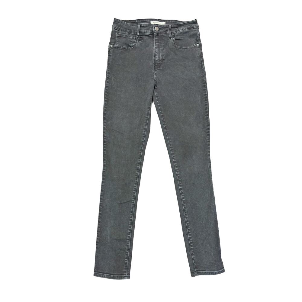 Levi's 721 High Rise Skinny Jeans Womens 30 Black Stretch Denim